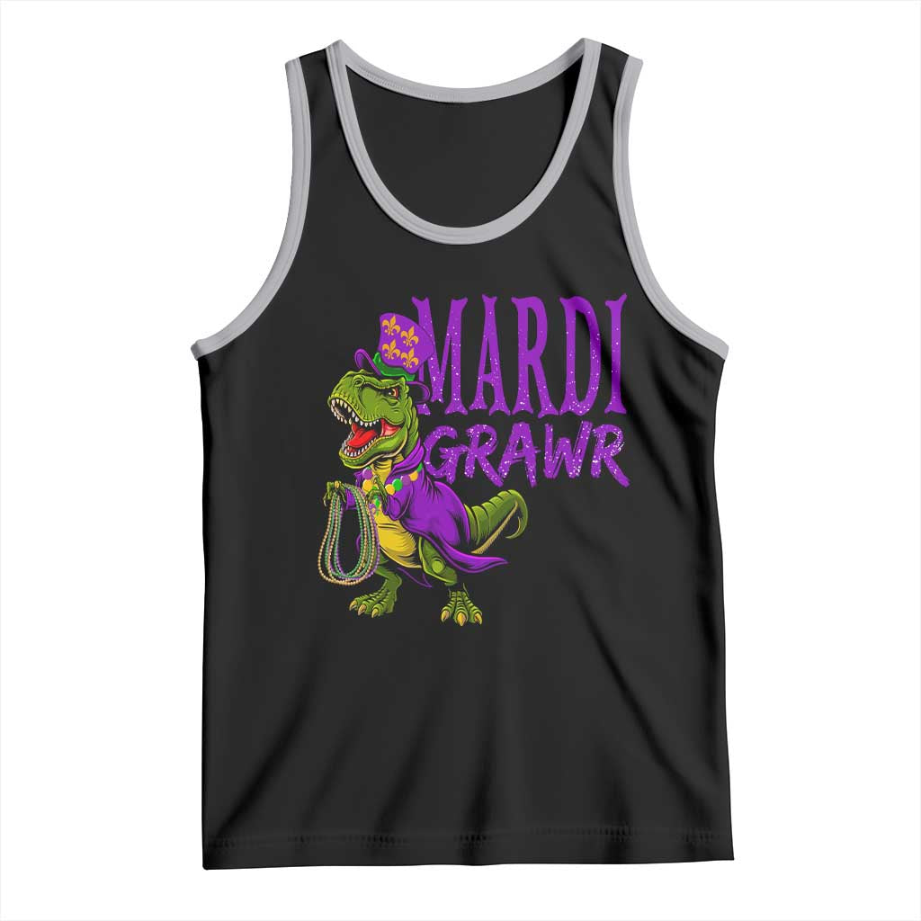 Dinosaur Mardi Gras Tank Top Funny Meme New Orleans Party Custume Beads - Wonder Print Shop