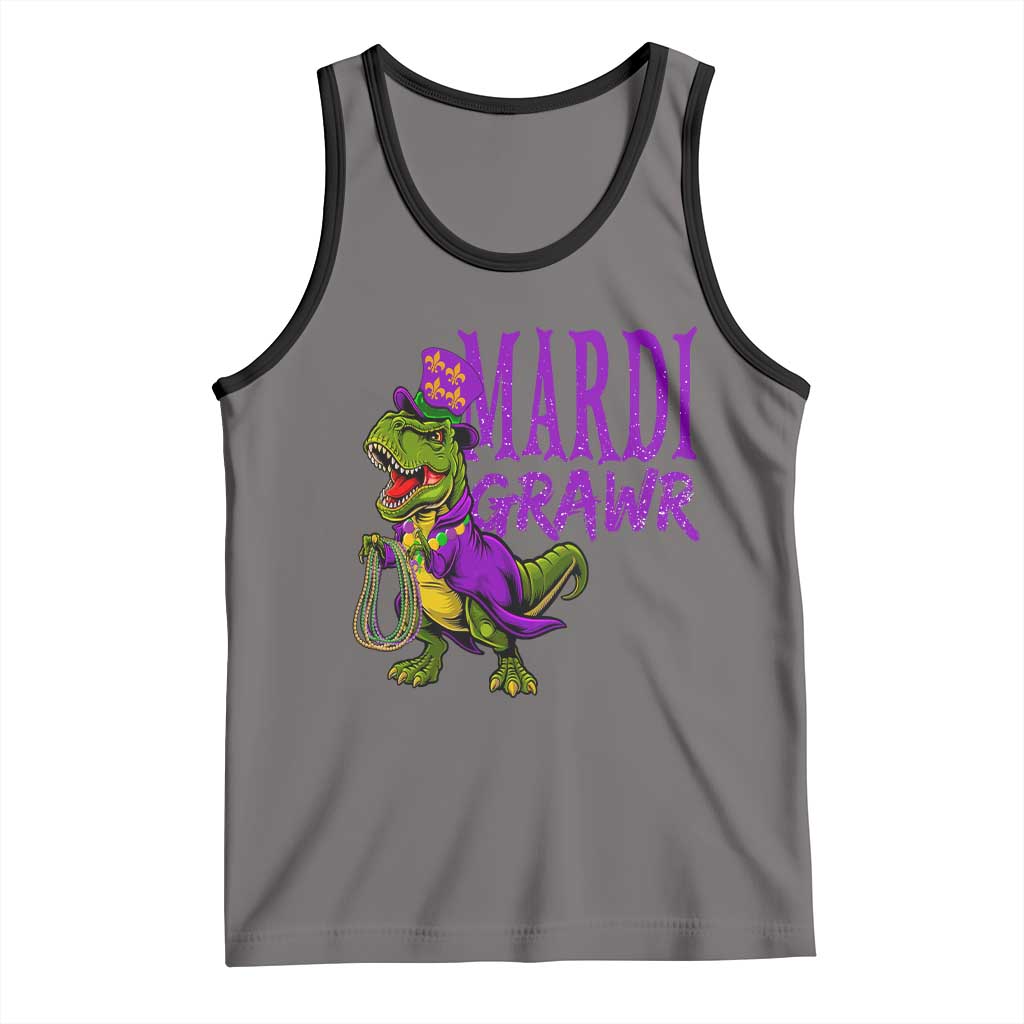 Dinosaur Mardi Gras Tank Top Funny Meme New Orleans Party Custume Beads - Wonder Print Shop