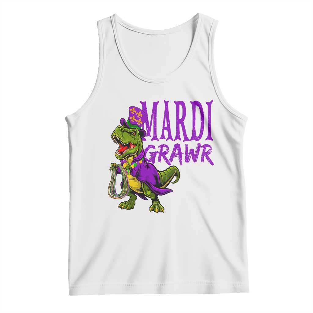 Dinosaur Mardi Gras Tank Top Funny Meme New Orleans Party Custume Beads - Wonder Print Shop