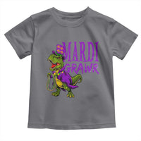 Dinosaur Mardi Gras Toddler T Shirt Funny Meme New Orleans Party Custume Beads - Wonder Print Shop