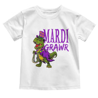 Dinosaur Mardi Gras Toddler T Shirt Funny Meme New Orleans Party Custume Beads - Wonder Print Shop