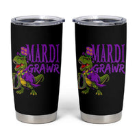 Dinosaur Mardi Gras Tumbler Cup Funny Meme New Orleans Party Custume Beads - Wonder Print Shop