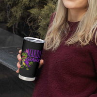 Dinosaur Mardi Gras Tumbler Cup Funny Meme New Orleans Party Custume Beads - Wonder Print Shop