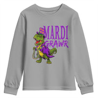 Dinosaur Mardi Gras Youth Sweatshirt Funny Meme New Orleans Party Custume Beads - Wonder Print Shop