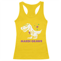 Mardi Gras Grawr Dinosaur Racerback Tank Top Fat Tuesday Kids