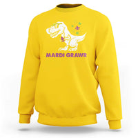 Mardi Gras Grawr Dinosaur Sweatshirt Fat Tuesday Kids