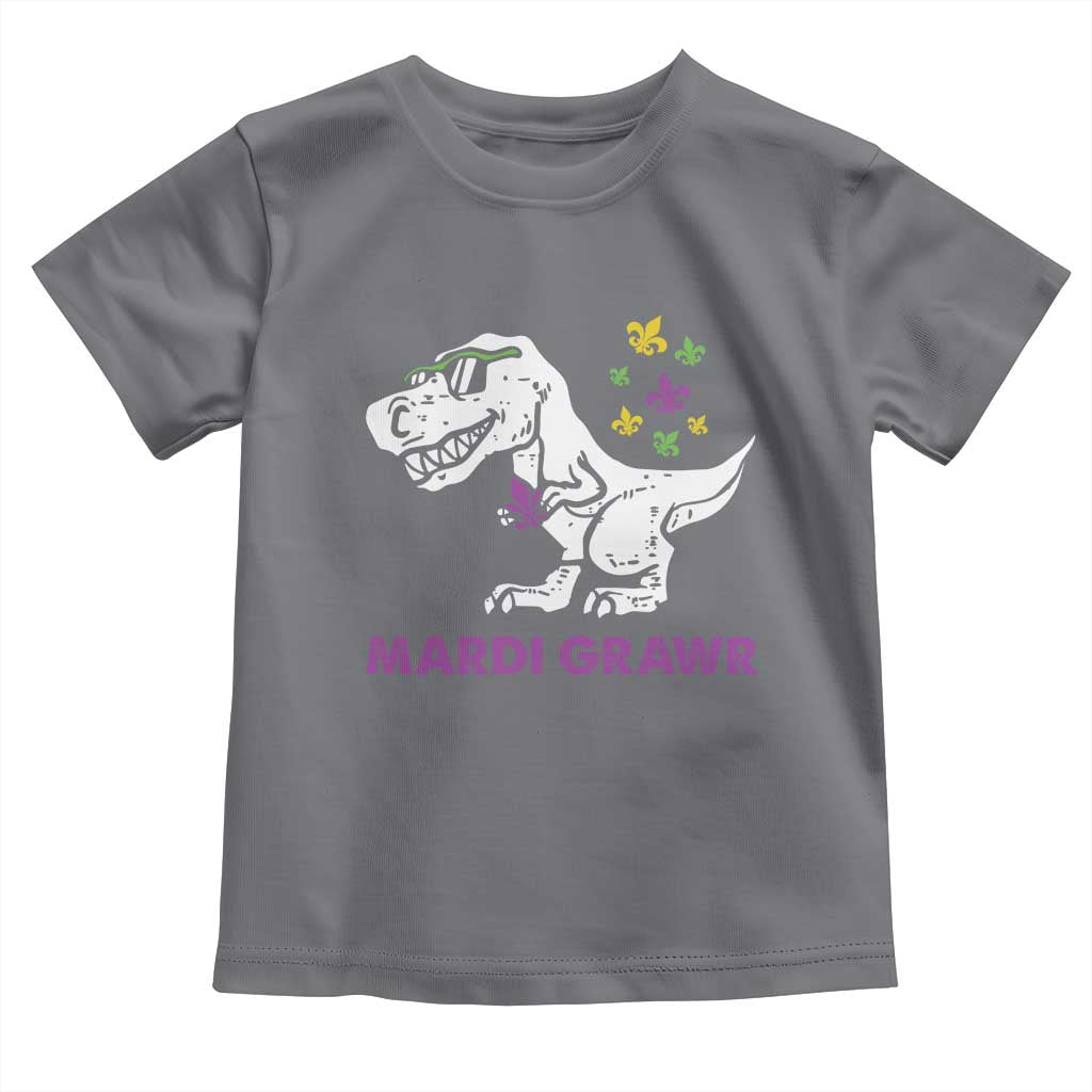 Mardi Gras Grawr Dinosaur Toddler T Shirt Fat Tuesday Kids