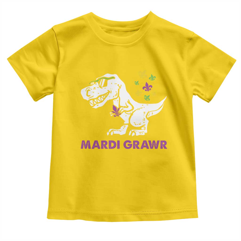 Mardi Gras Grawr Dinosaur Toddler T Shirt Fat Tuesday Kids