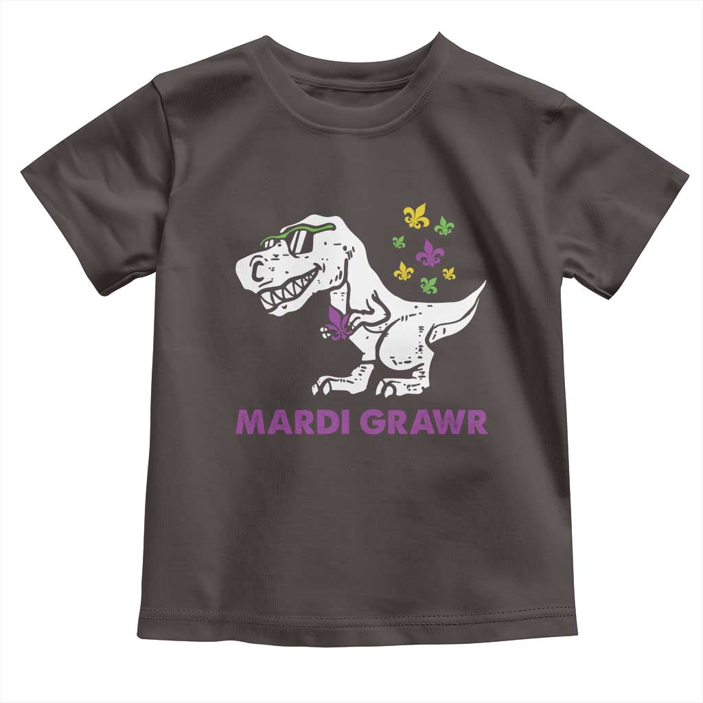Mardi Gras Grawr Dinosaur Toddler T Shirt Fat Tuesday Kids