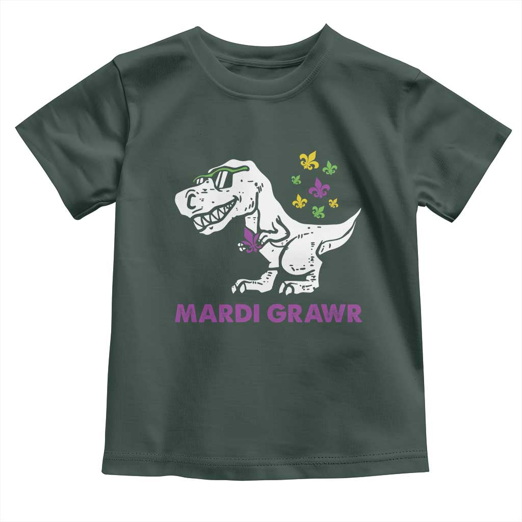 Mardi Gras Grawr Dinosaur Toddler T Shirt Fat Tuesday Kids