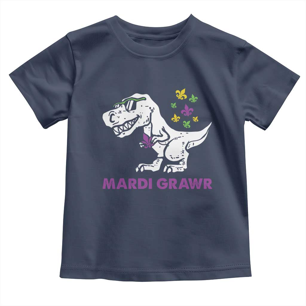 Mardi Gras Grawr Dinosaur Toddler T Shirt Fat Tuesday Kids