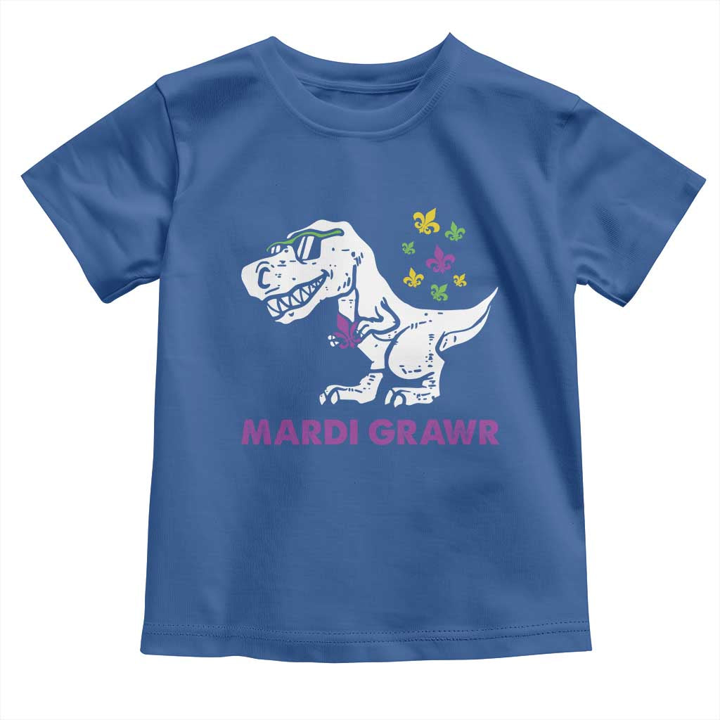 Mardi Gras Grawr Dinosaur Toddler T Shirt Fat Tuesday Kids