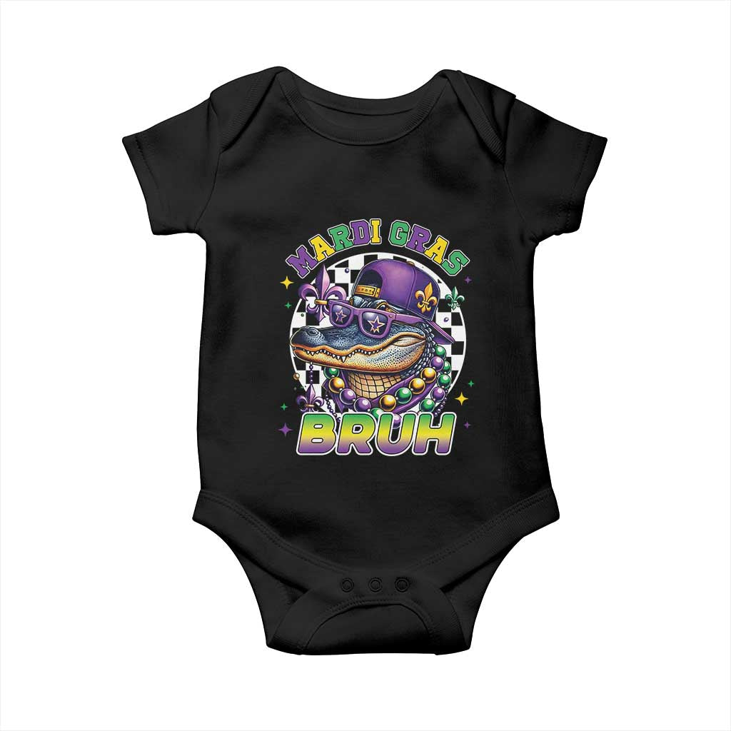 Bruh Mardi Gras Crocodile Baby Onesie Alligator Costume Teens Boys Kids