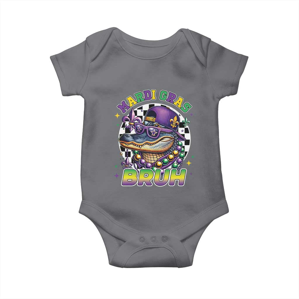 Bruh Mardi Gras Crocodile Baby Onesie Alligator Costume Teens Boys Kids