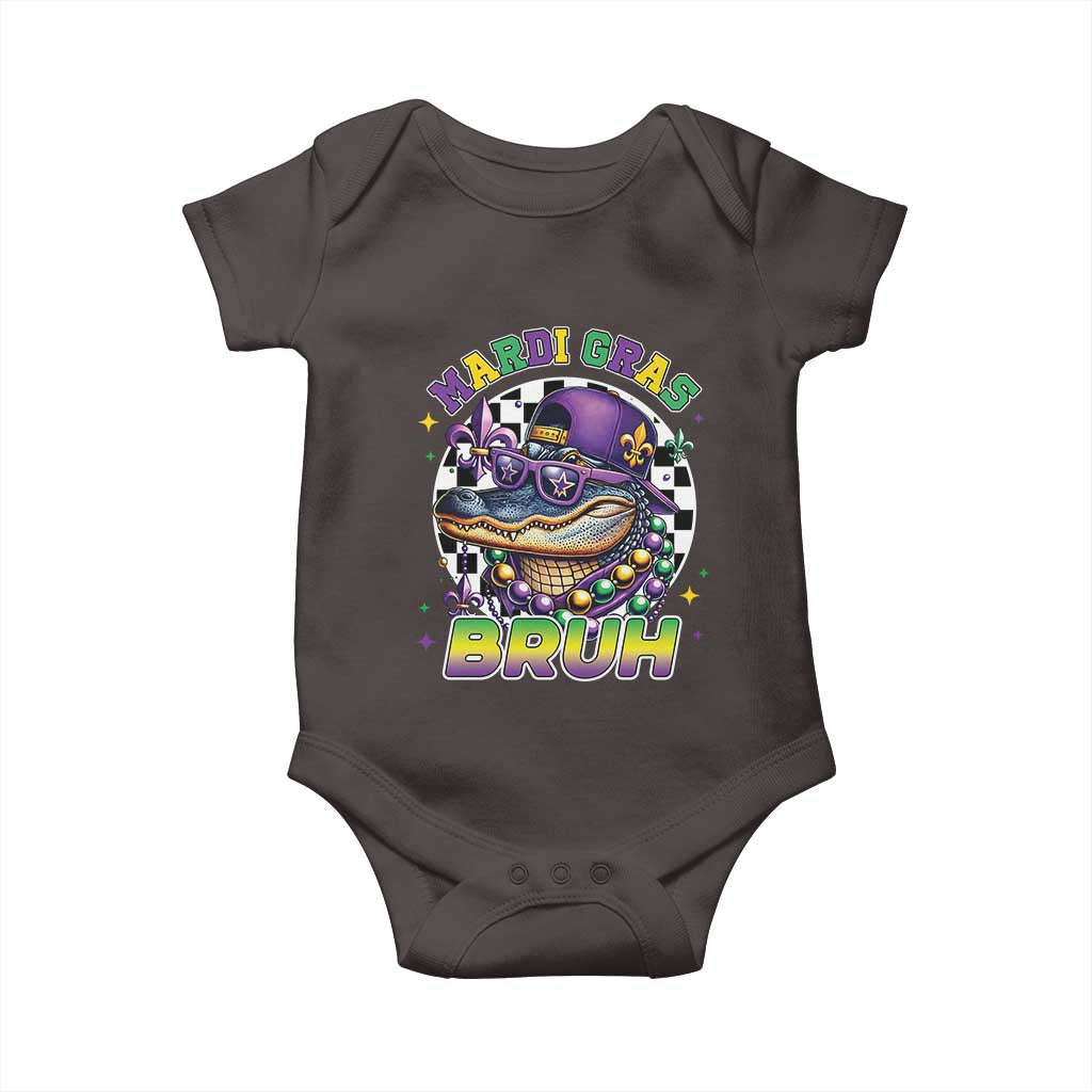 Bruh Mardi Gras Crocodile Baby Onesie Alligator Costume Teens Boys Kids