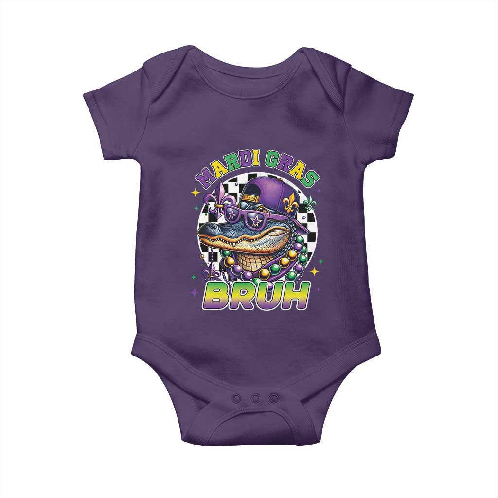 Bruh Mardi Gras Crocodile Baby Onesie Alligator Costume Teens Boys Kids