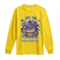 Bruh Mardi Gras Crocodile Long Sleeve Shirt Alligator Costume Teens Boys Kids