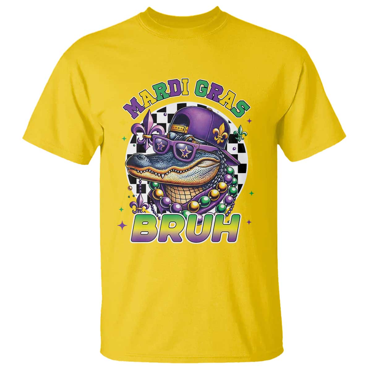 Bruh Mardi Gras Crocodile T Shirt Alligator Costume Teens Boys Kids