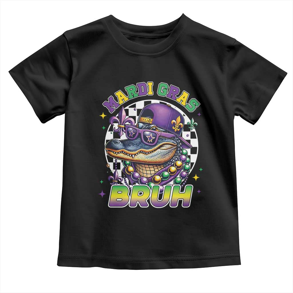 Bruh Mardi Gras Crocodile Toddler T Shirt Alligator Costume Teens Boys Kids