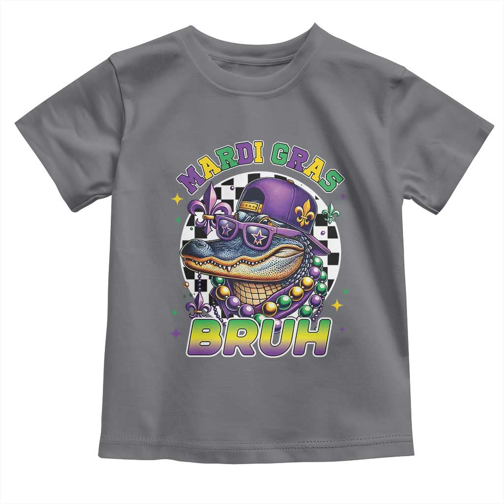 Bruh Mardi Gras Crocodile Toddler T Shirt Alligator Costume Teens Boys Kids