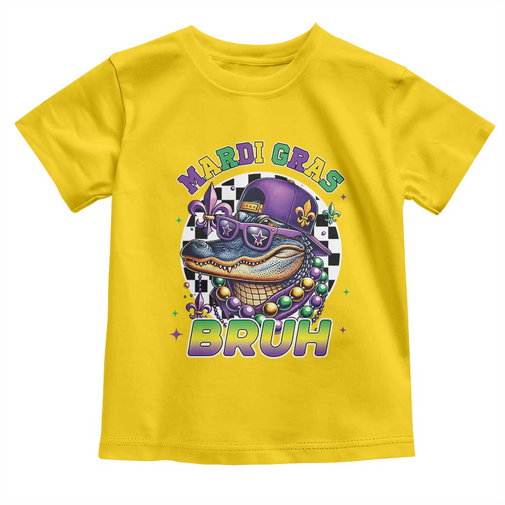Bruh Mardi Gras Crocodile Toddler T Shirt Alligator Costume Teens Boys Kids