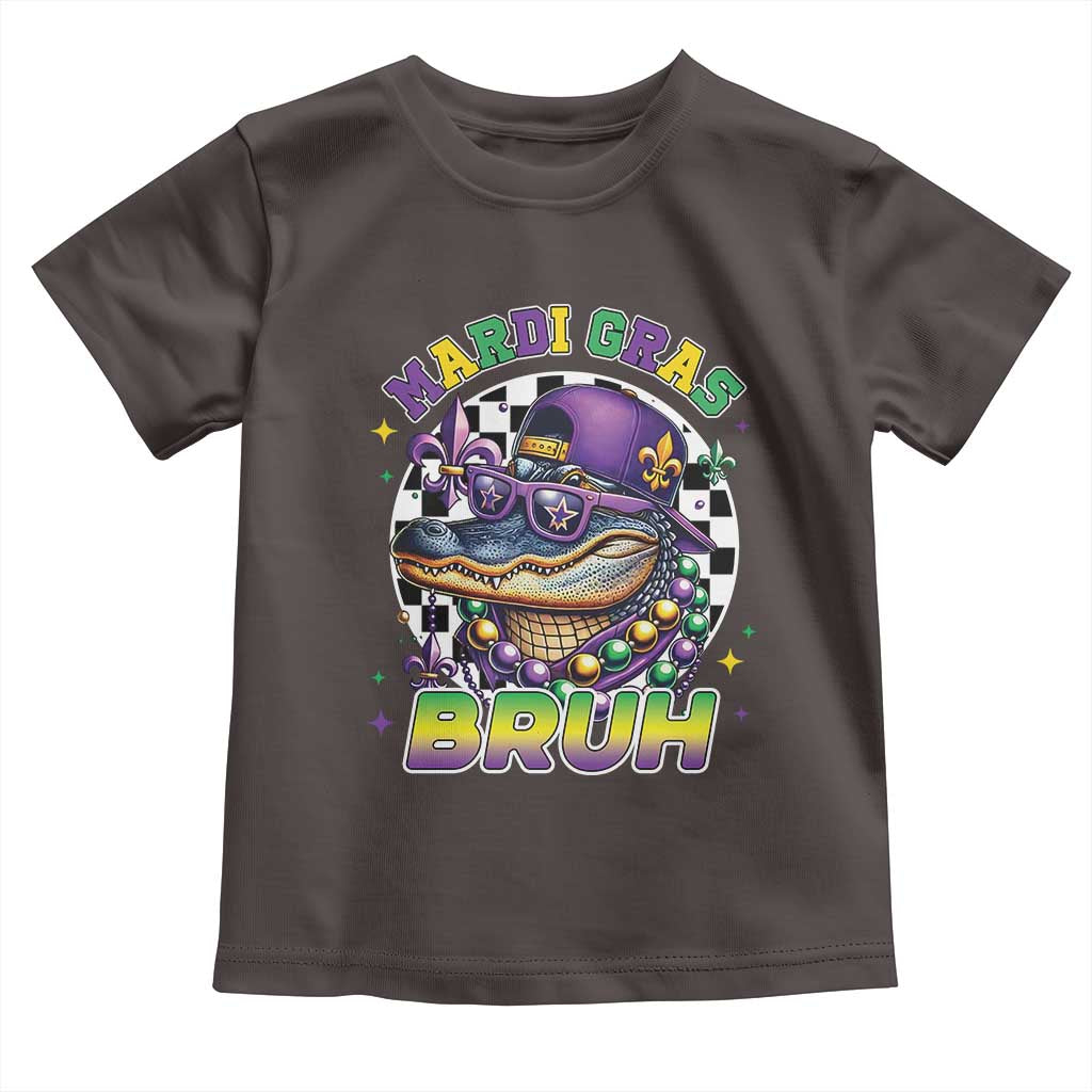 Bruh Mardi Gras Crocodile Toddler T Shirt Alligator Costume Teens Boys Kids