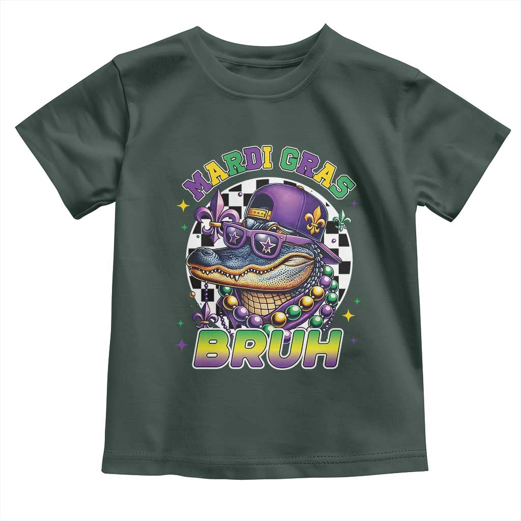 Bruh Mardi Gras Crocodile Toddler T Shirt Alligator Costume Teens Boys Kids