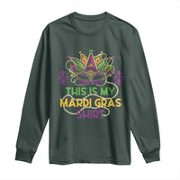 This Is My Mardi Gras Shirt Long Sleeve Shirt Funny Outfit Party Mask Costume
