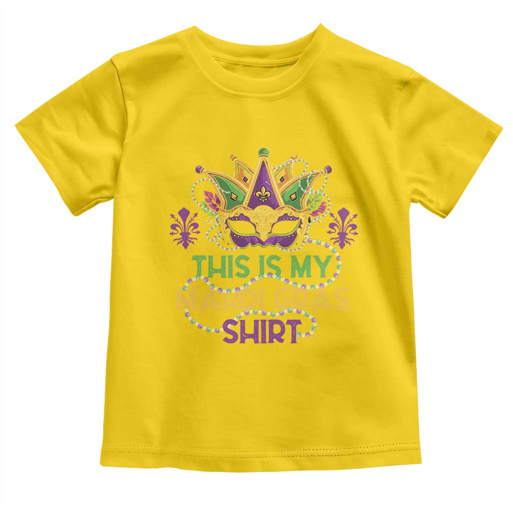 This Is My Mardi Gras Shirt Toddler T Shirt Funny Outfit Party Mask Costume