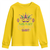 This Is My Mardi Gras Shirt Youth Sweatshirt Funny Outfit Party Mask Costume