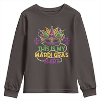 This Is My Mardi Gras Shirt Youth Sweatshirt Funny Outfit Party Mask Costume