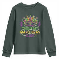 This Is My Mardi Gras Shirt Youth Sweatshirt Funny Outfit Party Mask Costume