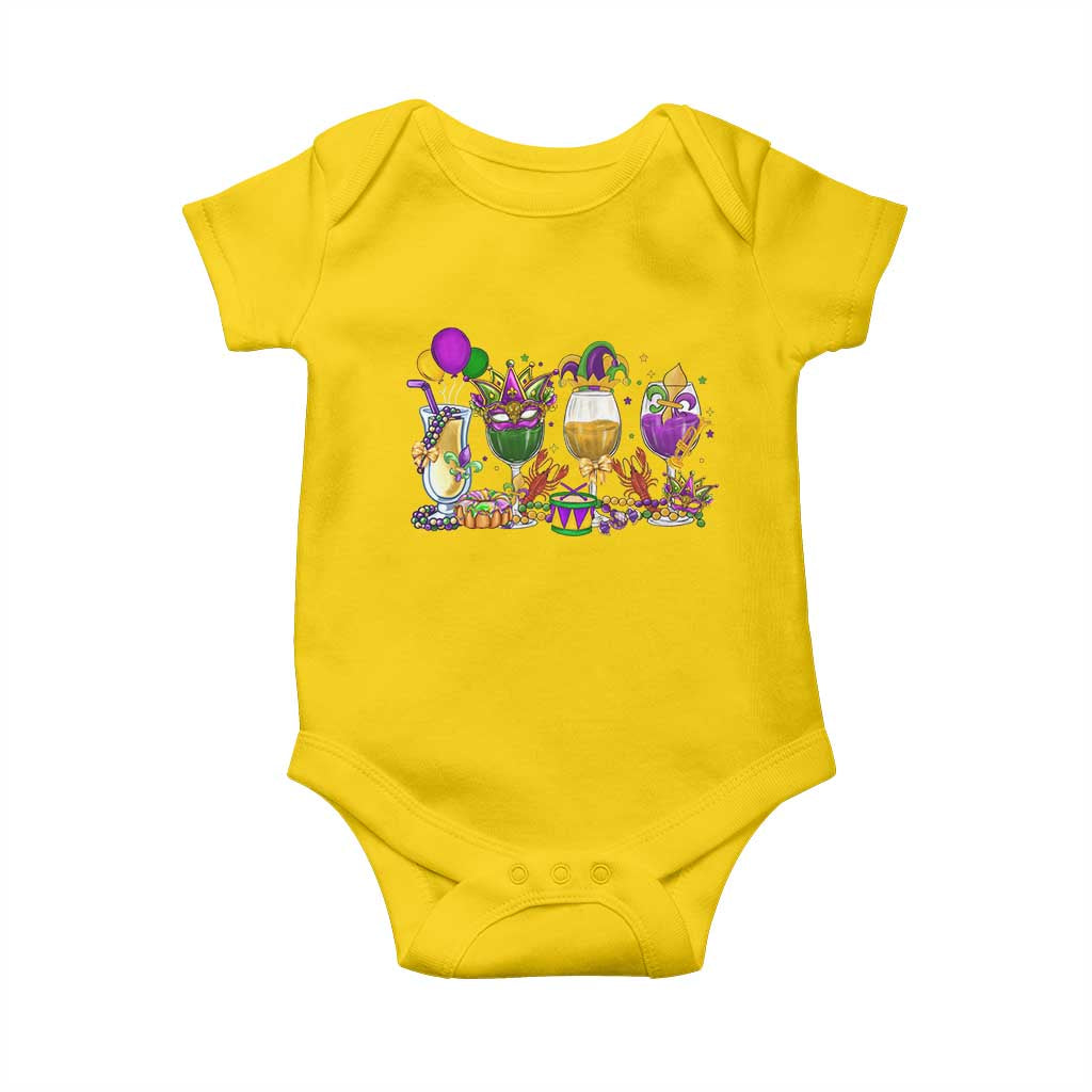Mardi Gras Drinking Party Baby Onesie Fat Tuesday Wine Beads Carnival
