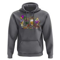 Mardi Gras Drinking Party Hoodie Fat Tuesday Wine Beads Carnival