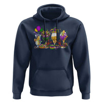 Mardi Gras Drinking Party Hoodie Fat Tuesday Wine Beads Carnival