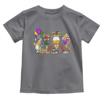 Mardi Gras Drinking Party Toddler T Shirt Fat Tuesday Wine Beads Carnival