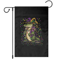 Mardigator Mardi Gras Garden Flag Alligator Louisiana New Orleans Party Custume Beads - Wonder Print Shop