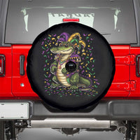 Mardigator Mardi Gras Spare Tire Cover Alligator Louisiana New Orleans Party Custume Beads - Wonder Print Shop