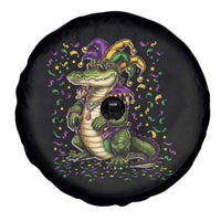 Mardigator Mardi Gras Spare Tire Cover Alligator Louisiana New Orleans Party Custume Beads - Wonder Print Shop