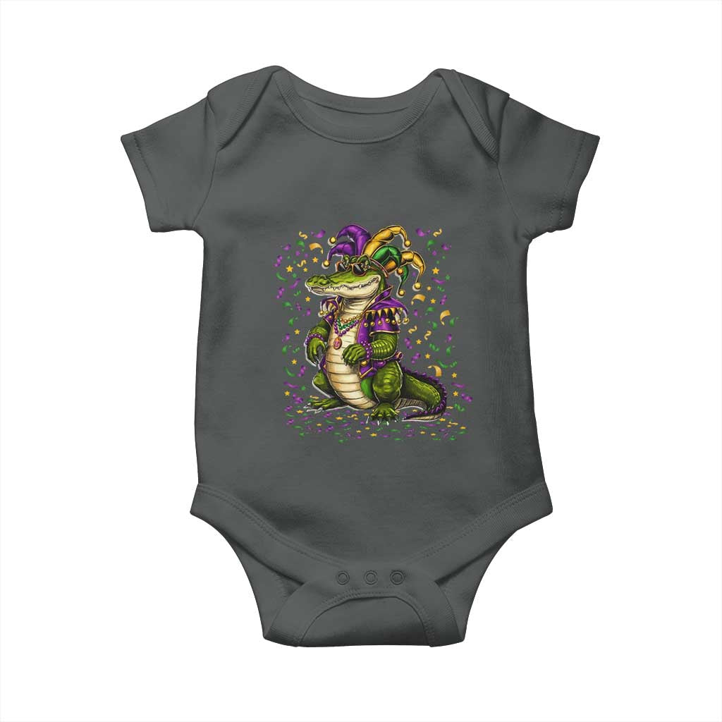 Mardigator Mardi Gras Baby Onesie Alligator Louisiana New Orleans Party Custume Beads - Wonder Print Shop