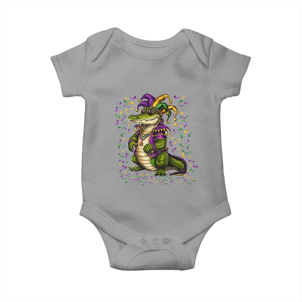 Mardigator Mardi Gras Baby Onesie Alligator Louisiana New Orleans Party Custume Beads - Wonder Print Shop