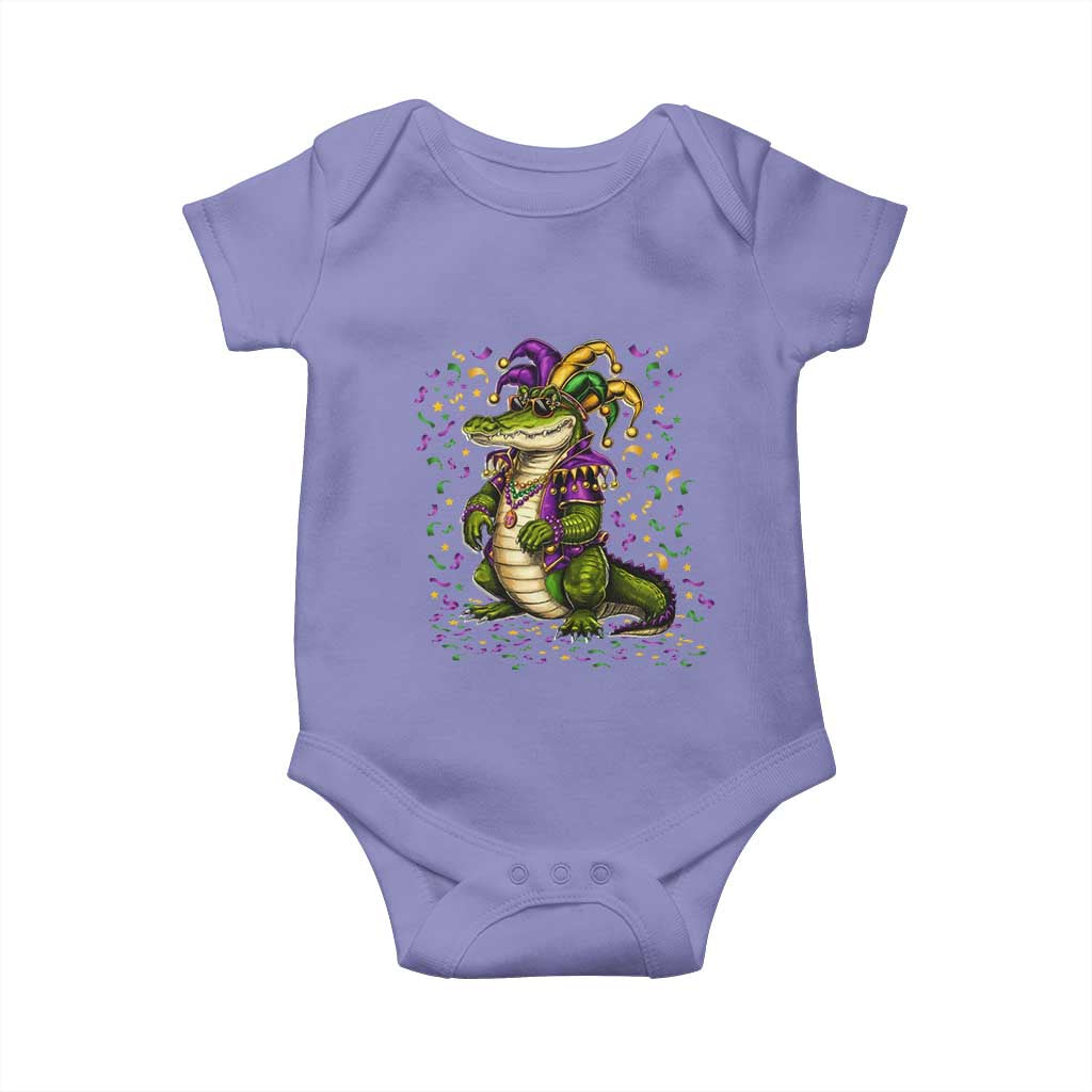 Mardigator Mardi Gras Baby Onesie Alligator Louisiana New Orleans Party Custume Beads - Wonder Print Shop