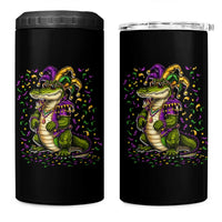 Mardigator Mardi Gras 4 in 1 Can Cooler Tumbler Alligator Louisiana New Orleans Party Custume Beads - Wonder Print Shop