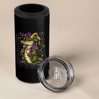 Mardigator Mardi Gras 4 in 1 Can Cooler Tumbler Alligator Louisiana New Orleans Party Custume Beads - Wonder Print Shop