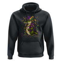 Mardigator Mardi Gras Hoodie Alligator Louisiana New Orleans Party Custume Beads - Wonder Print Shop