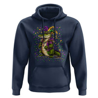 Mardigator Mardi Gras Hoodie Alligator Louisiana New Orleans Party Custume Beads - Wonder Print Shop