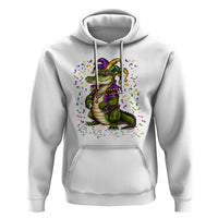 Mardigator Mardi Gras Hoodie Alligator Louisiana New Orleans Party Custume Beads - Wonder Print Shop