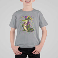Mardigator Mardi Gras T Shirt For Kid Alligator Louisiana New Orleans Party Custume Beads - Wonder Print Shop