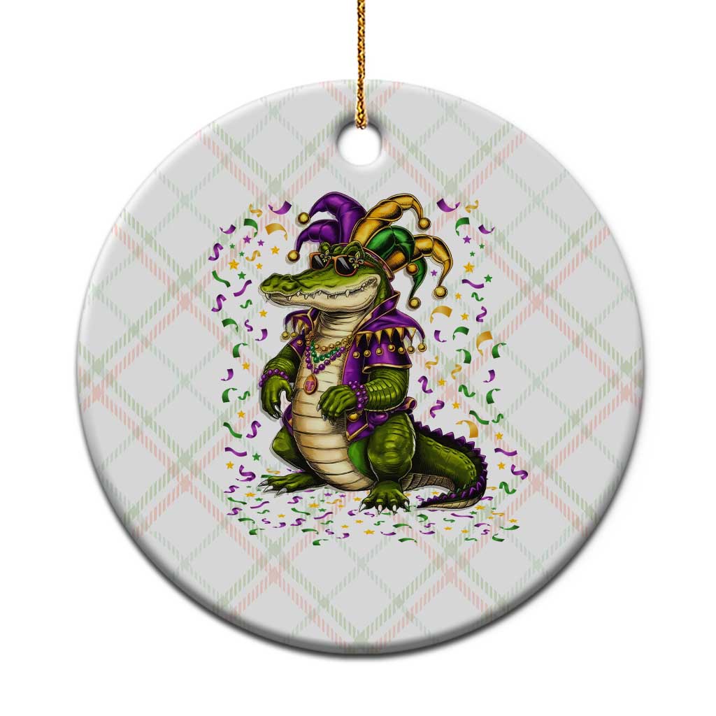 Mardigator Mardi Gras Ceramic Ornament Alligator Louisiana New Orleans Party Custume Beads - Wonder Print Shop