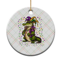 Mardigator Mardi Gras Ceramic Ornament Alligator Louisiana New Orleans Party Custume Beads - Wonder Print Shop